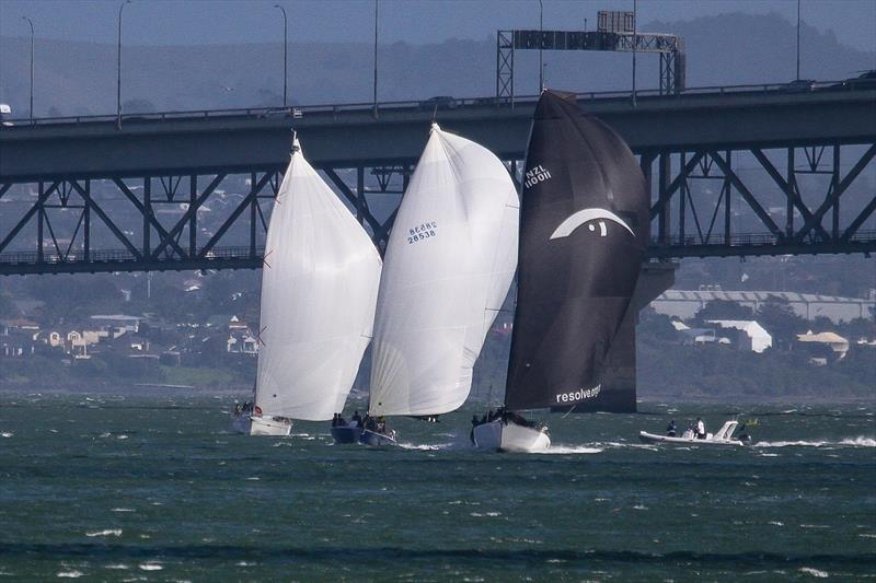 Akonga, Motorboat III and Clockwork just after the start of the Three Kings Yacht Race - April 16, 2026 photo copyright Richard Gladwell - Sail-World.com/nz taken at Royal New Zealand Yacht Squadron and featuring the PHRF class