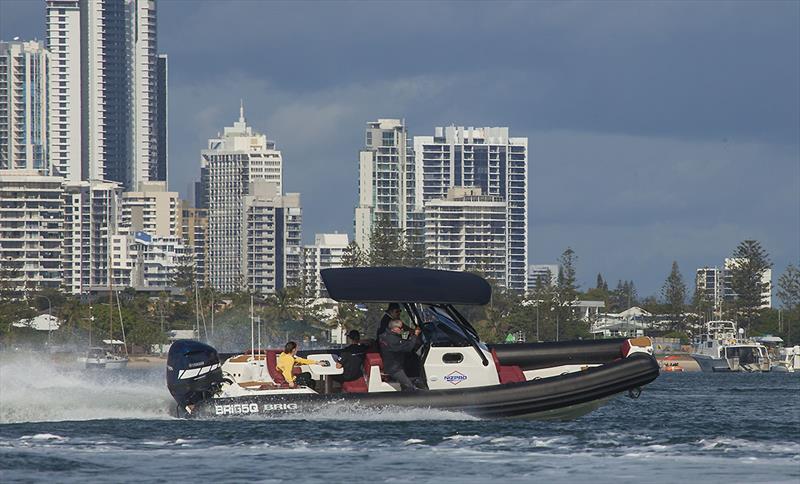 'The Brig Day Out' - 8m Brig with Nizpro's wicked 450S outboard - complete thrill package photo copyright John Curnow taken at  and featuring the Power boat class