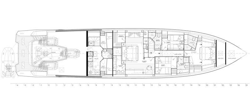 Lower deck - Gladiator 961 Speed - photo © Canados Yachts