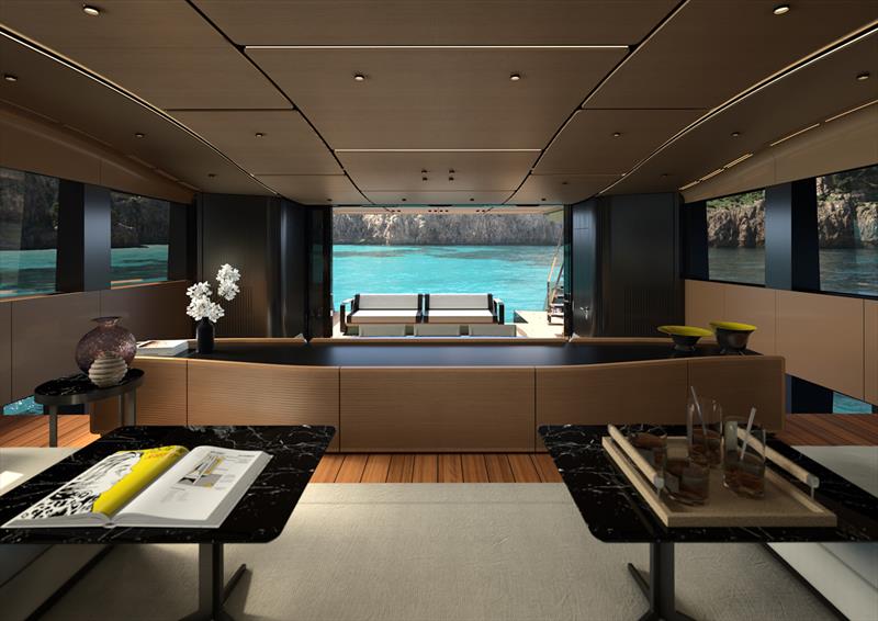 wallywhy150 main saloon - photo © Wally Yachts