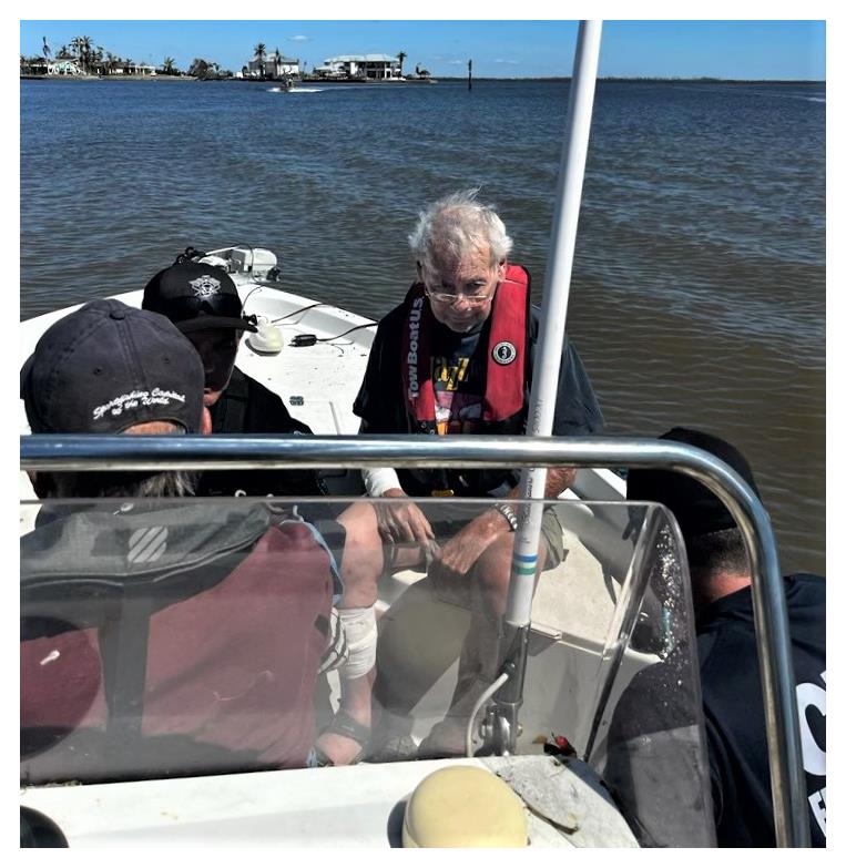 TowBoatUS helps ferry Pine Island neighbors to the mainland for medical care immediately in the aftermath of Hurricane Ian photo copyright TowBoatUS Port Charlotte/ Pine Island taken at  and featuring the Power boat class