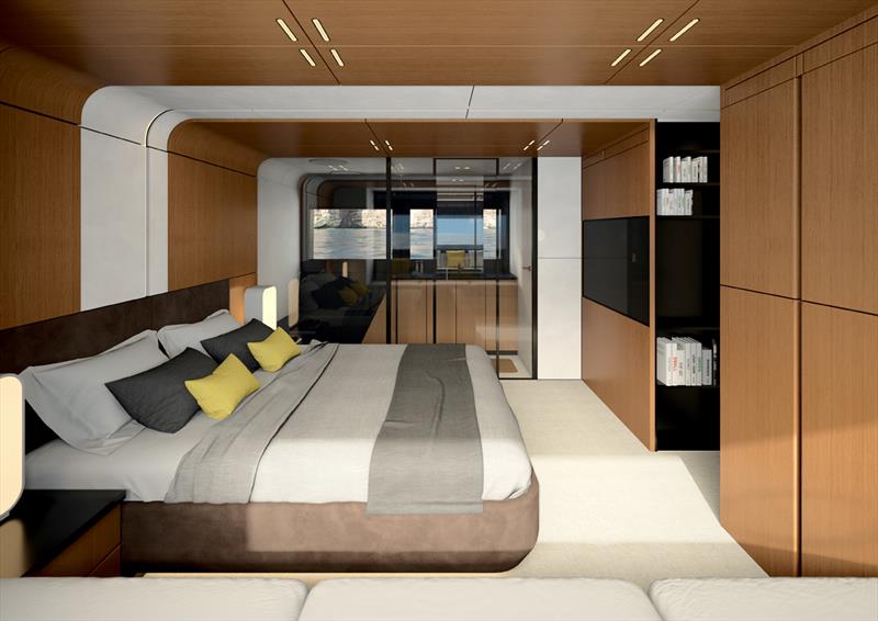 wallywhy100 owner cabin - photo © Wally Yachts