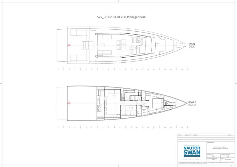 Swan Arrow drawing photo copyright Nautor's Swan taken at  and featuring the Power boat class