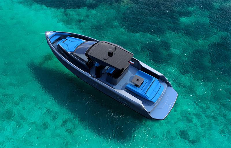 Sialia 45 Sport Hull #1 at anchor - Rendering - photo © Sialia Yachts