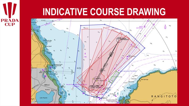 Course - February 21, 2021 - Prada Cup Finals - Day 4 - photo © Predictwind.com