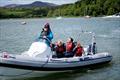 Joanne Harris take visitors for a trip round the estuary in 'Ribeye' - Solway YC Open Day &copy; Finlay Train