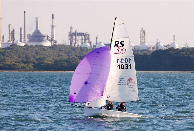 Like its bigger brother, the RS 200 is a superb boat. Moreover, it is re-establishing the wonderful fun that can be had by attending the class events! photo copyright Dougal Henshall taken at Netley Sailing Club and featuring the RS200 class