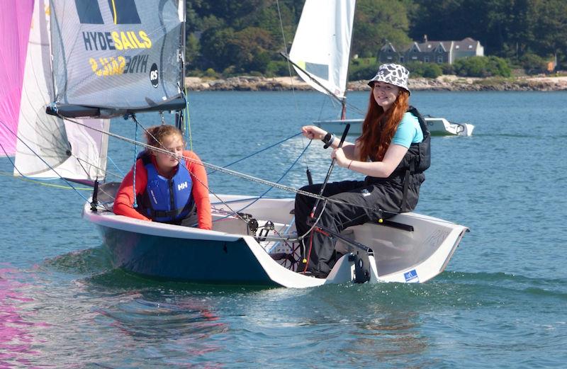 Ellie Young (right) and Claire Stewart enjoying sailing in the sunshine in their RS200 during Kippford Week 2022 photo copyright Becky Davison taken at Solway Yacht Club and featuring the RS200 class