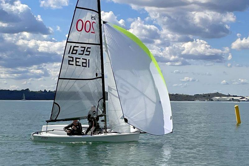 Andrew Barnett and Jo Lloyd take fourth in the RS200 Sailing Chandlery EaSEA Tour at Netley photo copyright Nigel Wakefield taken at Netley Sailing Club and featuring the RS200 class