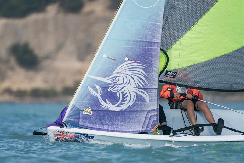 RS Fevas racing in the SailGP Inspire program - Lyttelton - March 23, 2024 photo copyright Justin Mitchell taken at Naval Point Club Lyttelton and featuring the RS Feva class