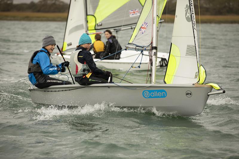 RS Fevas in the Chichester Harbour Series photo copyright Chris Hatton taken at Bosham Sailing Club and featuring the RS Feva class