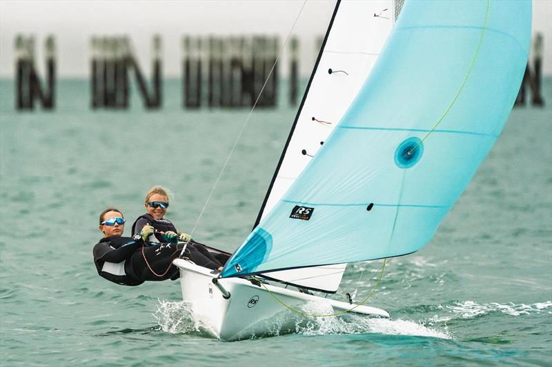 Practice racing - RS Feva - Royal Akarana YC - May 5, 2025 photo copyright Justin Mitchell www.justinmitchell.co.nz - Instagram: @jl_mitchell_ taken at Auckland Sailing Club and featuring the RS Feva class