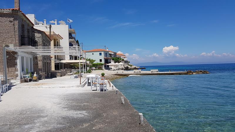 Avlakia was a good place to unwind after the Kiwi winter, and a very long plane trip from Auckland - photo © Richard Gladwell