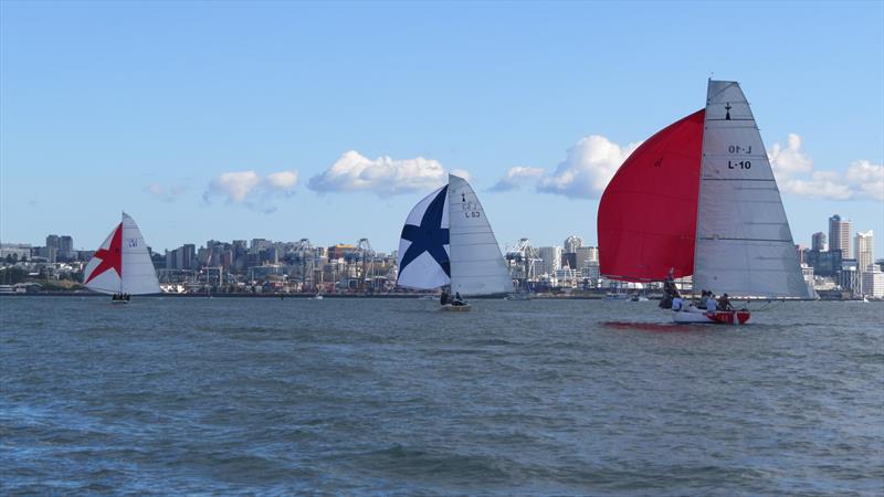 From left Tamarau leading Orion II and Tamatea 100th Lipton Cup - May 1, 2021 - Ponsonby Cruising Club - photo © Ponsonby Cruising Club