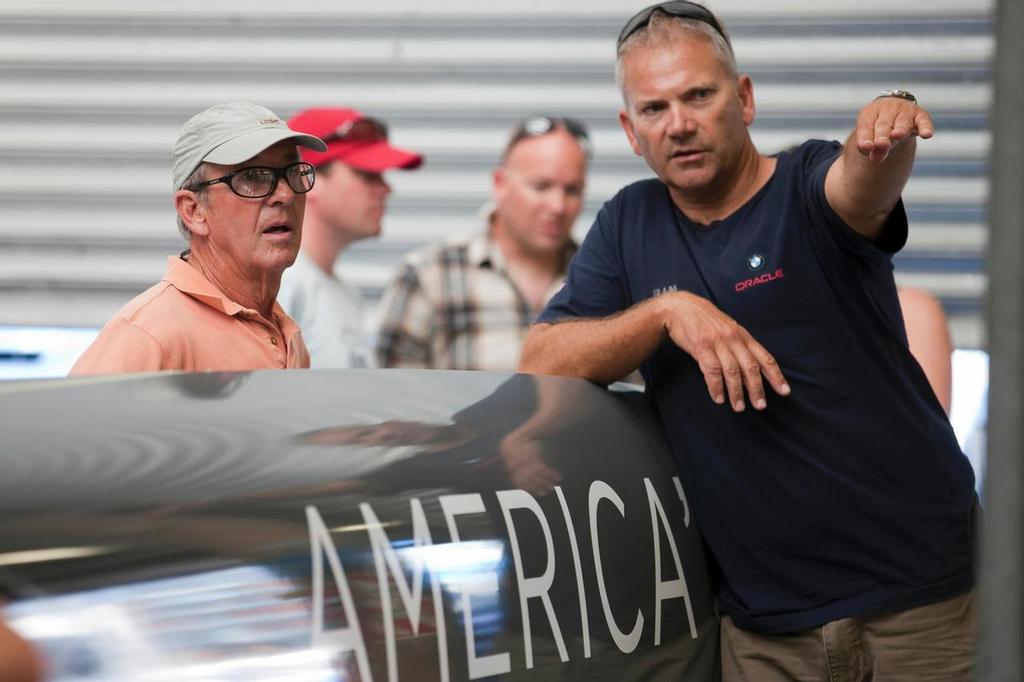 Tom Schnackenberg (Artemis) here with Matthew Mason (Oracle Racing) © Gilles Martin-Raget / Oracle Racing