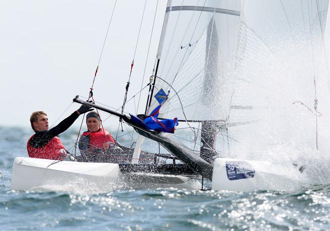 Gemma Jones & Jason Saunders (NZL) - 2013 ISAF Sailing World Cup - Melbourne © Jeff Crow/ Sport the Library http://www.sportlibrary.com.au
