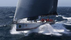 Surfing to Hobart: Wild Oats XI reached more than 30 knots off Tasmania’s east coast during the Rolex Sydney Hobart Race 2013 photo copyright Brett Costello/News Ltd http://www.news.com.au taken at  and featuring the  class