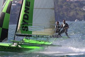 Dave Witt&rsquo;s Sydney City Marine - Australian 18ft Skiff Nationals photo copyright Frank Quealey /Australian 18 Footers League http://www.18footers.com.au taken at  and featuring the  class