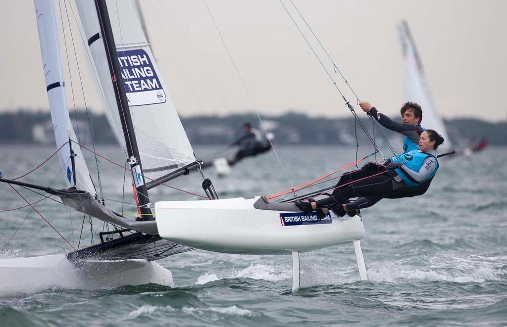 Luke Patience and Joe Glanfield, 470 - ISAF Sailing World Cup, Miami 2014 © Richard Langdon /Ocean Images http://www.oceanimages.co.uk