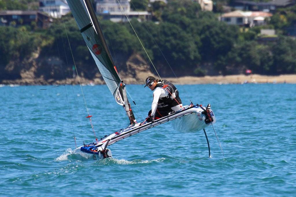 Int. A-Class Catamaran World Championship, Day 5, Takapuna NZInt. photo copyright Richard Gladwell www.photosport.co.nz taken at  and featuring the  class