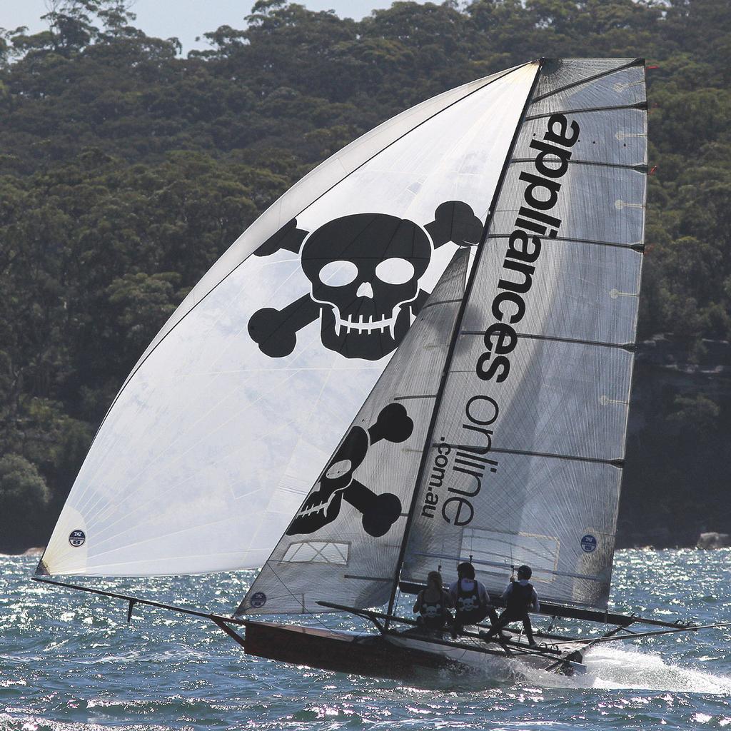 Appliancesonline.com.au was consistent all race to finish a good second today - Australian 18 Footers, League, Syd. Barnett Memorial Trophy,  Sunday, 14 December 2014, Sydney Harbour. photo copyright Australian 18 Footers League http://www.18footers.com.au taken at  and featuring the  class