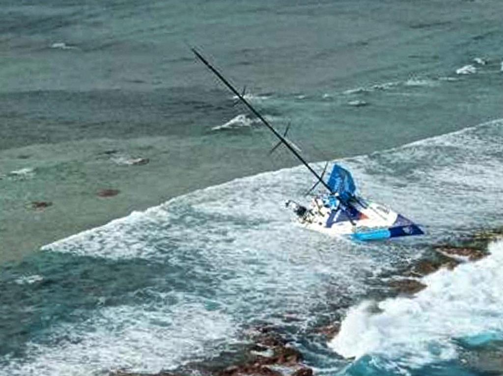 On Saturday, November 29, Team Vestas Wind grounded on the Cargados Carajos Shoals, Mauritius, in the Indian Ocean. photo copyright Volvo Ocean Race http://www.volvooceanrace.com taken at  and featuring the  class