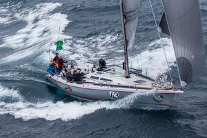 Roger Hickman's Wild Rose (AUS) sailing towards Hobart  - Rolex Sydney Hobart Yacht Race 2014. photo copyright  Rolex / Carlo Borlenghi http://www.carloborlenghi.net taken at  and featuring the  class
