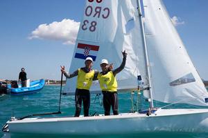 2014 ISAF Sailing World Cup Mallorca - Medal Race - Sime FANTELA and Igor MARENIC (470 Men) photo copyright Thom Touw http://www.thomtouw.com taken at  and featuring the  class