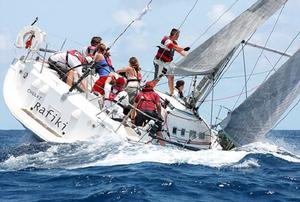 Treacherous: Search teams battled 'treacherous' conditions - including winds in excess of 50 knots and 15 to 20 ft waves - to search for the missing yacht, pictured. - Has the Cheeki Rafiki been found? Debris spotted by volunteers in Atlantic near where yacht carrying British sailors disappeared photo copyright MailOnline taken at  and featuring the  class