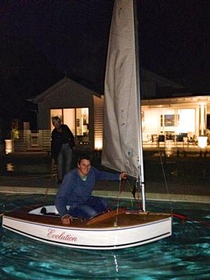 Dean Barker is re-united with his winning P-class photo copyright SW taken at  and featuring the  class