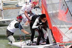 Day 1 of 2014 ISAF Youth Worlds photo copyright  Neuza Aires Pereira | ISAF Youth Worlds taken at  and featuring the  class