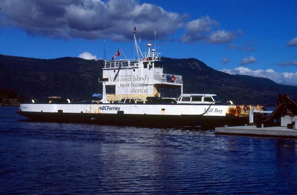 The Mill Bay ferry offers the most beautiful shortcut across Saanich Inlet. - Brentwood Bay & Tod Inlet photo copyright Laurence Yeadon-Jones taken at  and featuring the  class