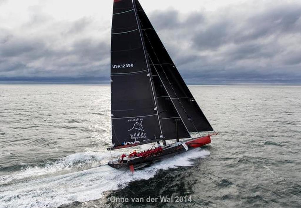 Comanche trialling off Newport RI before leaving for the 2014 Rolex Sydney Hobart Race © Onne van der Wal http://www.vanderwal.com/