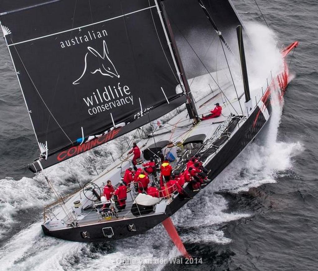 Comanche trialling off Newport RI before leaving for the 2014 Rolex Sydney Hobart Race © Onne van der Wal http://www.vanderwal.com/