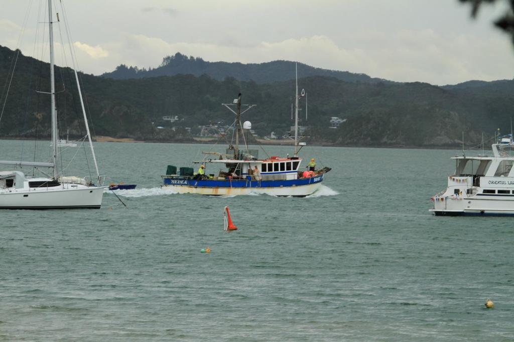  Small boat fire off Waitangi, Bay of Islands © Steve Western www.kingfishercharters.co.nz