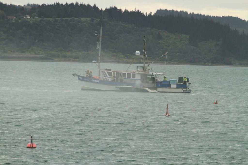  - Small boat fire off Waitangi, Bay of Islands © Steve Western www.kingfishercharters.co.nz