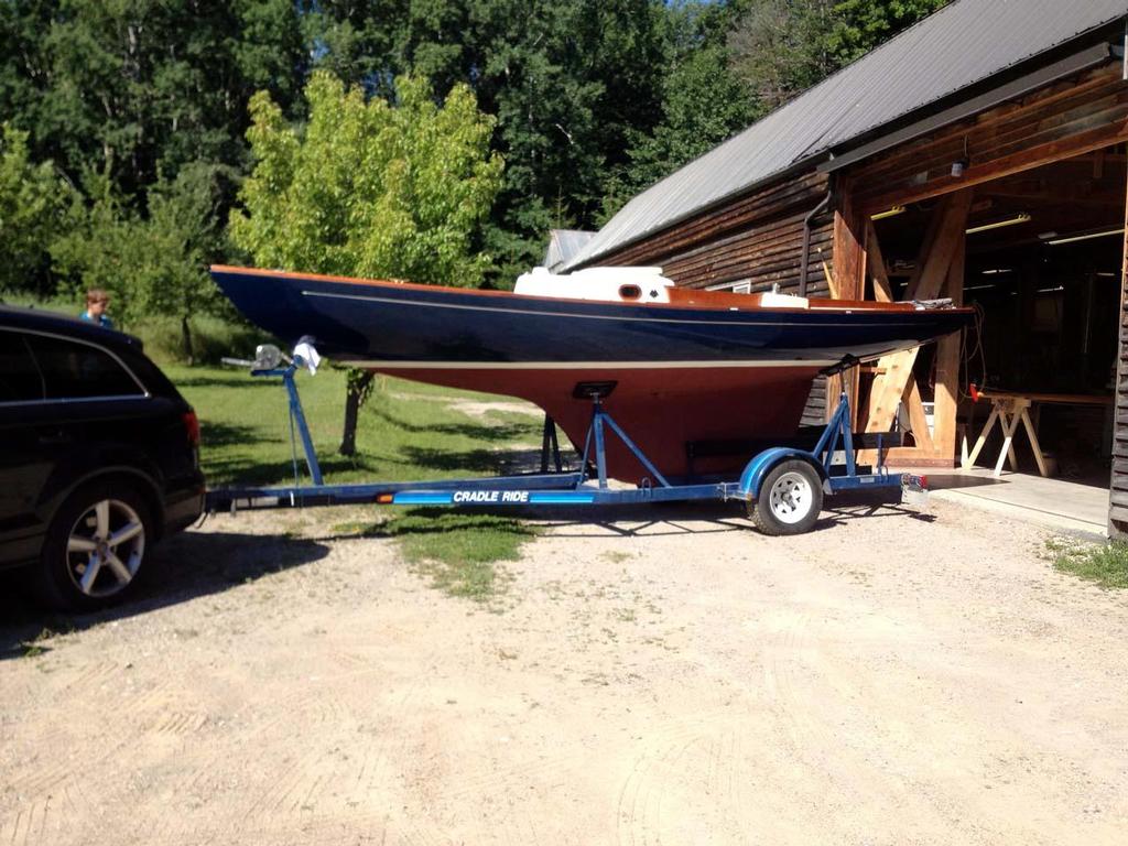 Spirit of Tradition loaded on the trailer and ready for delivery to her new location. © Terri Hodgson