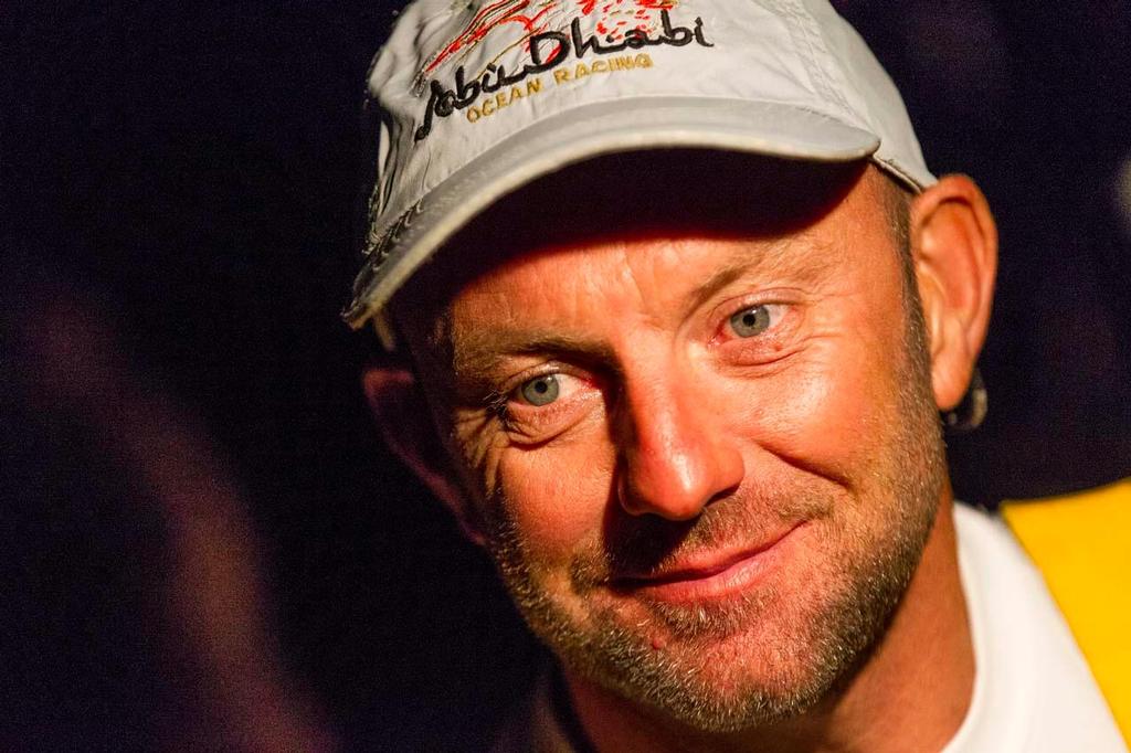  Sevenstar Round Britain and Ireland Race. Ian Walker, Skipper of Abu Dhabi Ocean Racing's Azzam talks to the media after crossing the finish line off the Royal Yacht Squadron ©  Ian Roman / Abu Dhabi Ocean Racing