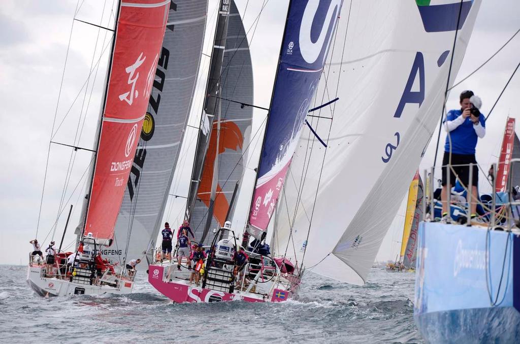Team SCA in Alicante during Leg 1 of the Volvo Ocean Race © Rick Tomlinson / Team SCA