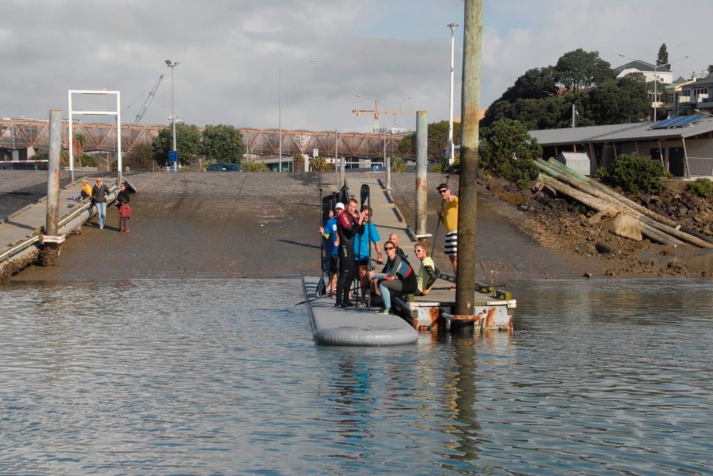 Practice Crew ready to test Lancer's Stand up Paddle Board - Practice Session for Guinness World Record 'Most people on a SUP`` photo copyright Charles Winstone taken at  and featuring the  class
