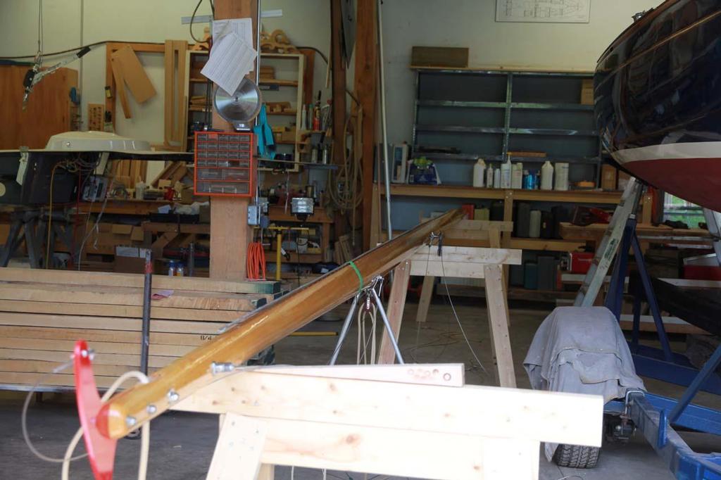 The original aluminum mast was discarded in favour of a spruce spar. © Terri Hodgson