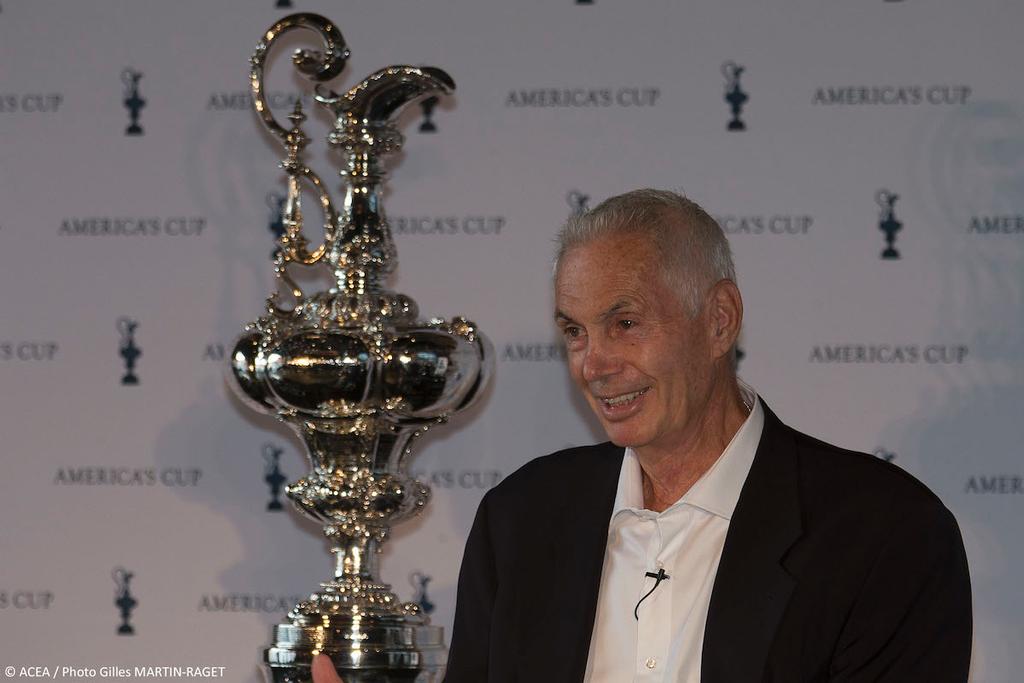 35th America's Cup, Skippers presentation press conference, London (UK), 09 Sept. 2014. Harvey Schiller (Commercial comissionneer) - photo © ACEA /Gilles Martin-Raget