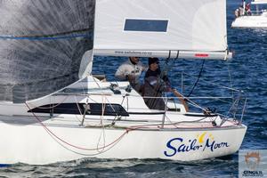 Sailor Moon approaching the finish in 1st place - Copyright Stephen Craig - Ginger Photography - 2014 SSANZ Safety at Sea Series NZ Spars and Rigging 60 photo copyright Various . taken at  and featuring the  class