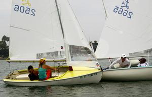 Bruce Golison (r) held off photo copyright Rich Roberts taken at  and featuring the  class