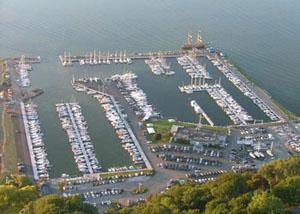 Erie's waterfront is home to several large marinas. photo copyright John Morris taken at  and featuring the  class