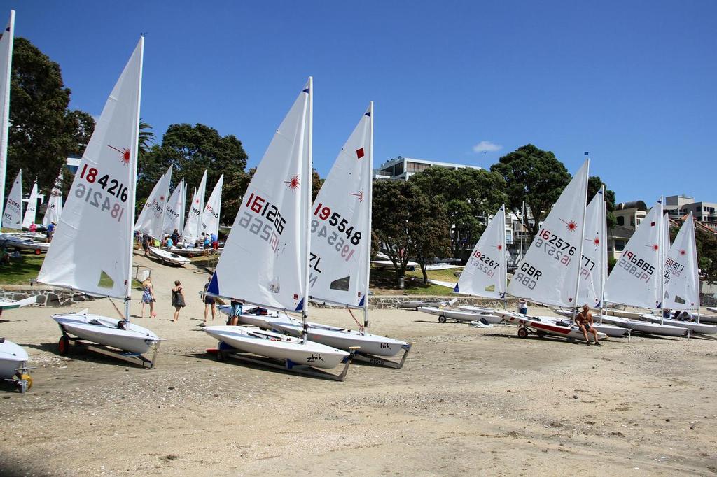Day 1 - Barfoot & Thompson Laser Nationals - Takapuna, January 2015 photo copyright Richard Gladwell www.photosport.co.nz taken at  and featuring the  class