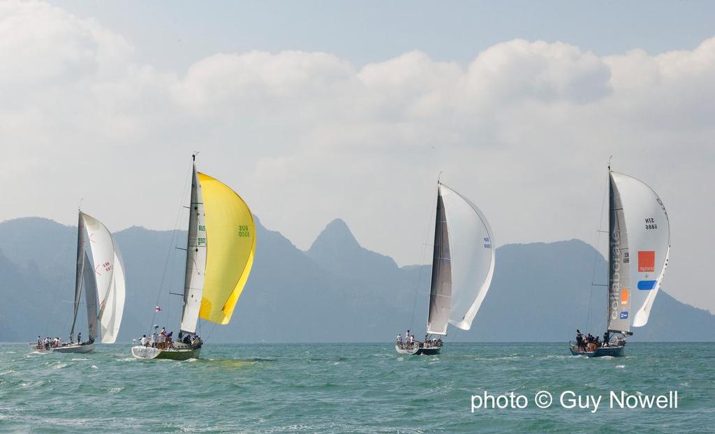 It's that scenery again. IRC 1 set off down Bass Harbour for a coastal race.  Royal Langkawi International Regatta 2015 © Guy Nowell http://www.guynowell.com