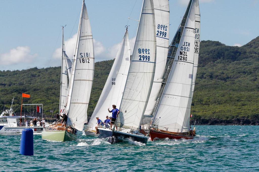 Start line action - One Ton Cup Revival - Race 2 - March 2, 2015 © Ivor Wilkins/Offshore Images http://www.offshoreimages.com/