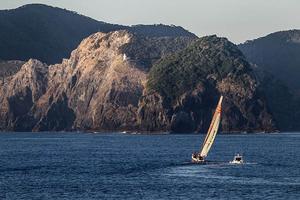 Dongfeng Race Team, sailing in third position along the coast of New Zealand. Last day of Leg 4. photo copyright  Ainhoa Sanchez/Volvo Ocean Race taken at  and featuring the  class