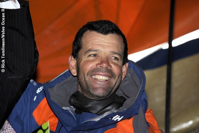 Ericsson 4, skippered by Torben Grael (BRA) (pictured) finish first on leg 7 from Boston to Galway © Rick Tomlinson/Volvo Ocean Race http://www.volvooceanrace.com